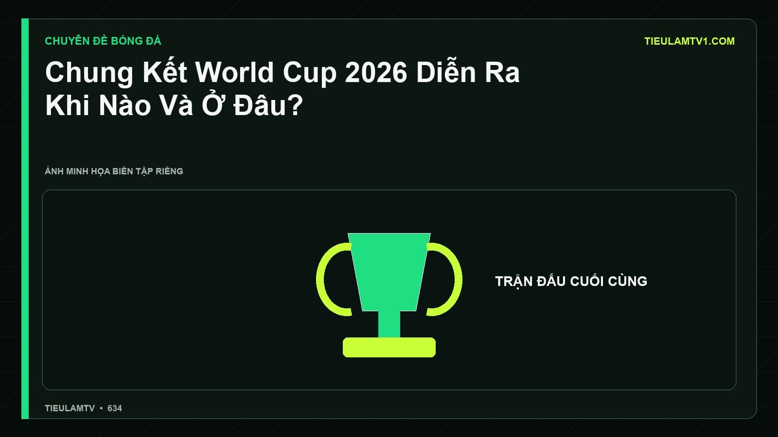 Minh họa Chung Kết World Cup 2026 Diễn Ra Khi Nào Và Ở Đâu? - Tiểu Lâm TV