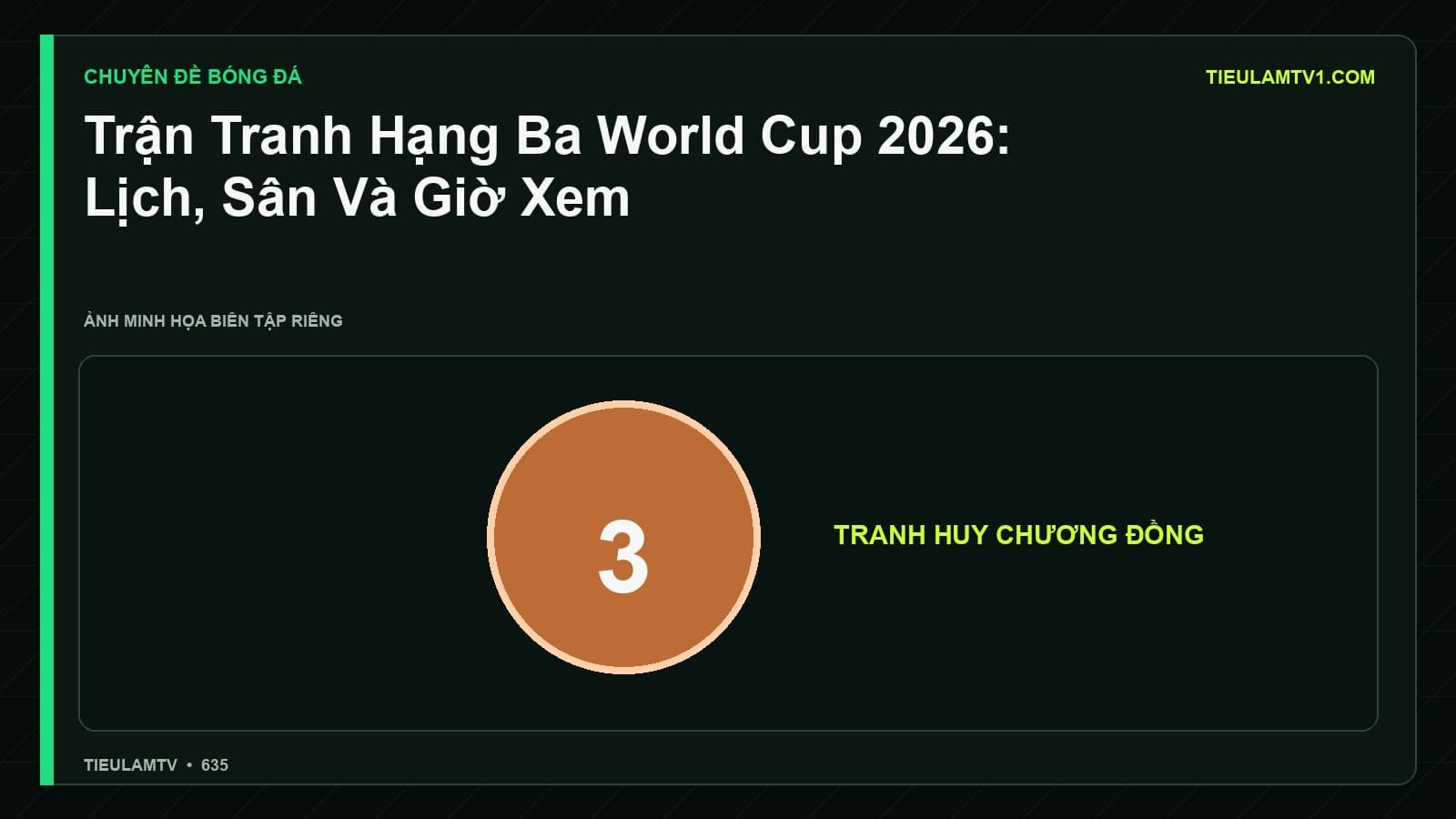 Minh họa Trận Tranh Hạng Ba World Cup 2026: Lịch, Sân Và Giờ Xem - Tiểu Lâm TV
