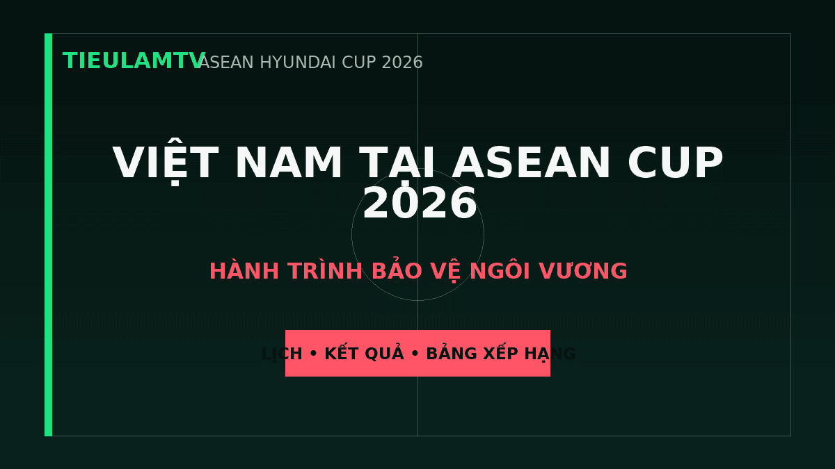 VIỆT NAM TẠI ASEAN CUP 2026 - TieulamTV