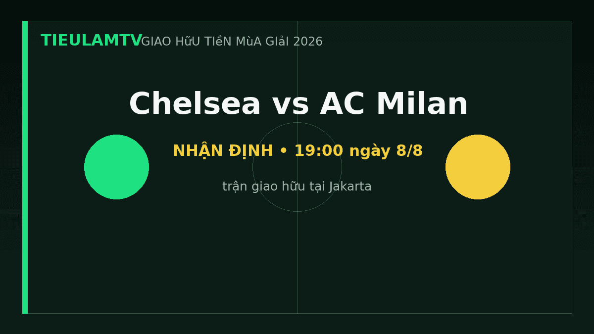 Nhận định Chelsea vs AC Milan - TieulamTV