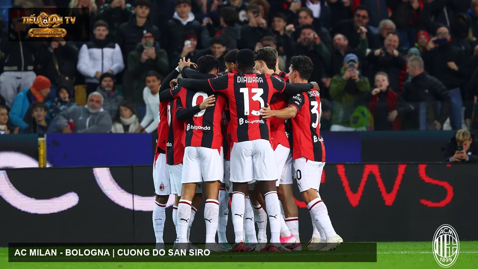 AC Milan thi đấu trước vòng gặp Bologna tại Serie A