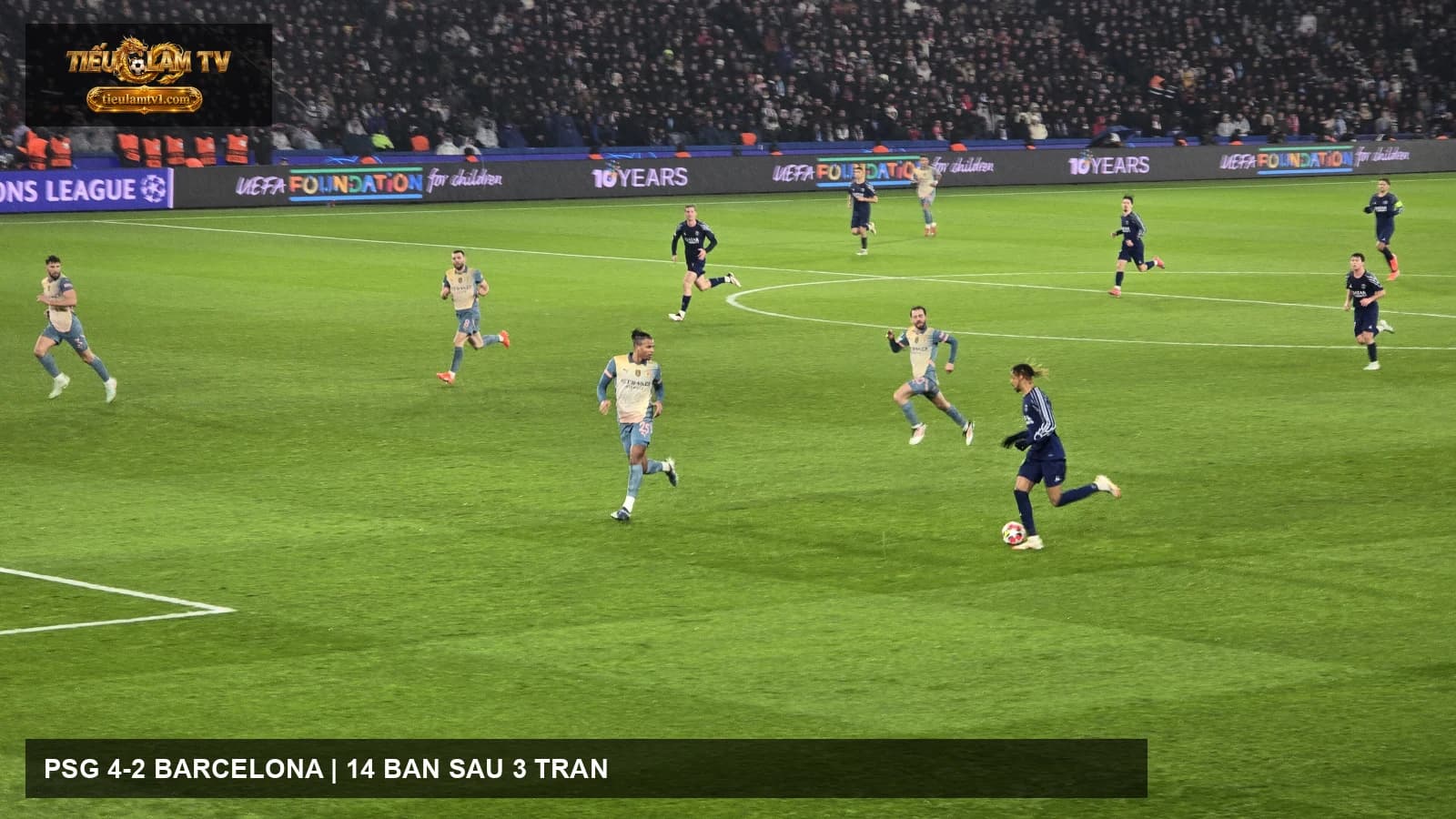 Paris Saint-Germain thi đấu tại Champions League trong ảnh tư liệu