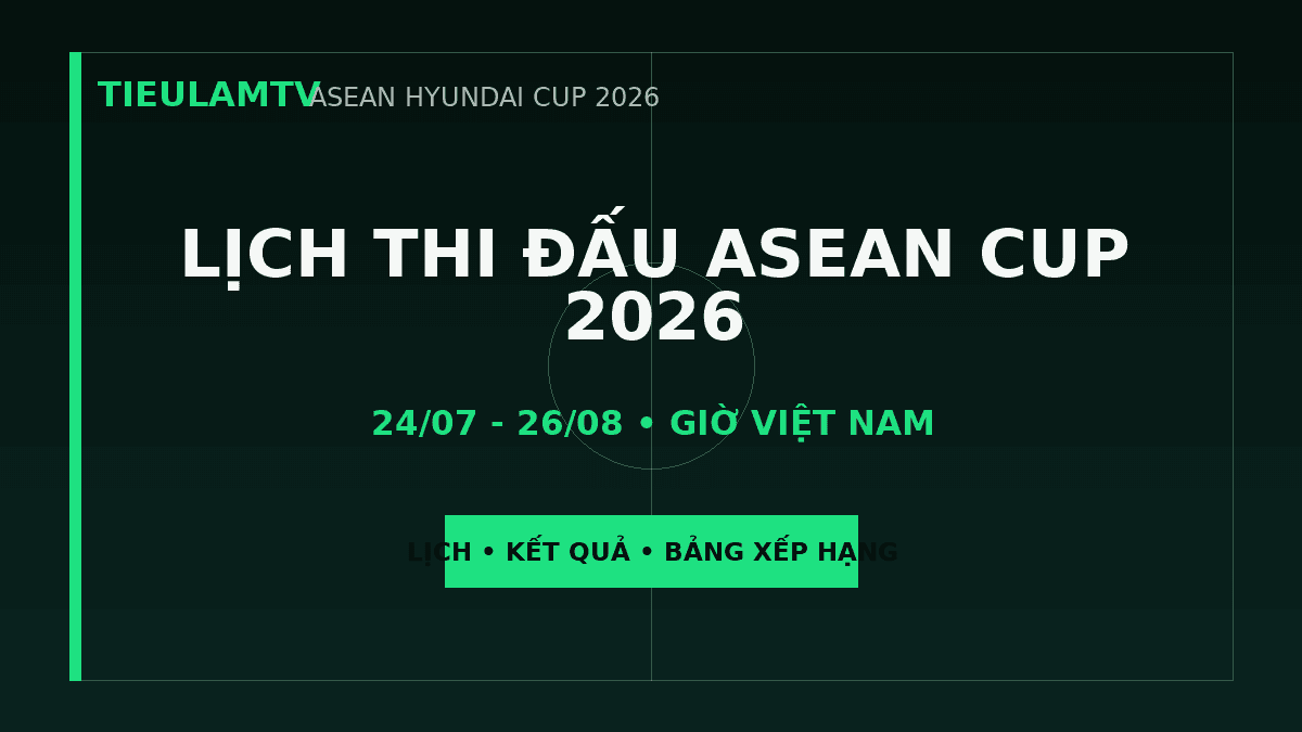 LỊCH THI ĐẤU ASEAN CUP 2026 - TieulamTV LỊCH THI ĐẤU ASEAN CUP 2026 - TieulamTV
