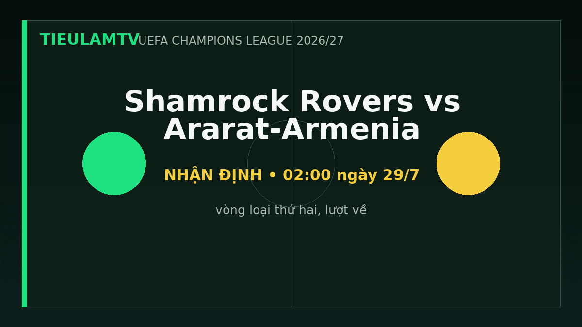 Nhận định Shamrock Rovers vs Ararat-Armenia - TieulamTV Nhận định Shamrock Rovers vs Ararat-Armenia - TieulamTV
