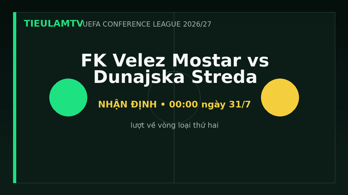 Nhận định FK Velez Mostar vs Dunajska Streda - TieulamTV Nhận định FK Velez Mostar vs Dunajska Streda - TieulamTV