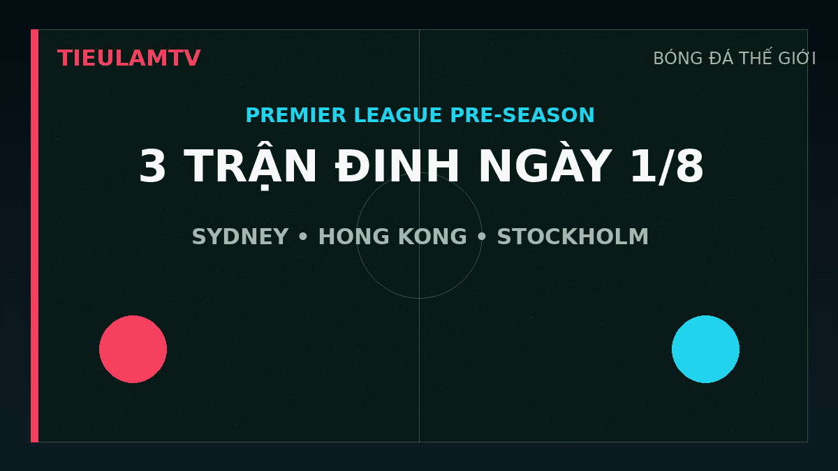 Lịch ba trận giao hữu Ngoại Hạng Anh đáng chú ý ngày 1 tháng 8 năm 2026 Lịch ba trận giao hữu Ngoại Hạng Anh đáng chú ý ngày 1 tháng 8 năm 2026