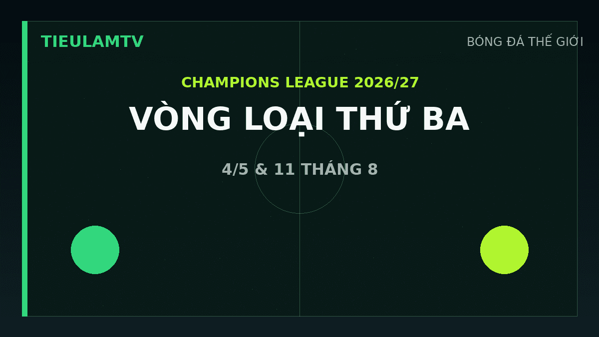 Lịch vòng loại thứ ba Champions League 2026 27 do TieulamTV tổng hợp Lịch vòng loại thứ ba Champions League 2026 27 do TieulamTV tổng hợp
