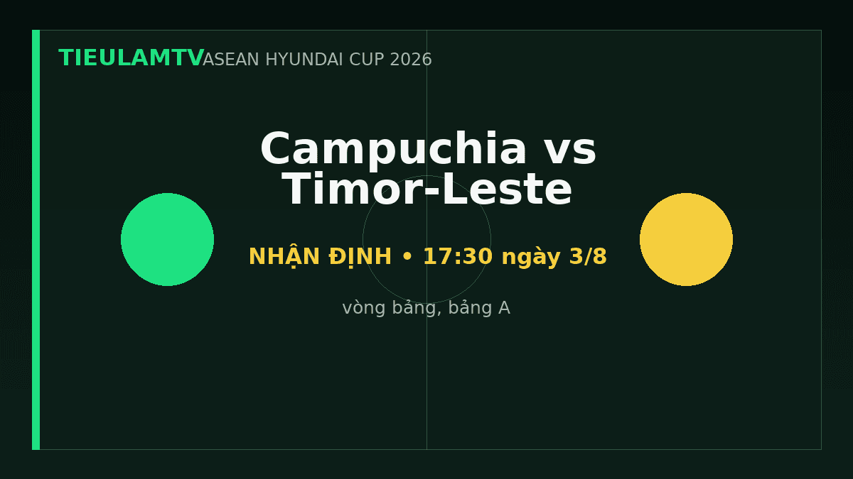 Nhận định Campuchia vs Timor-Leste Nhận định Campuchia vs Timor-Leste