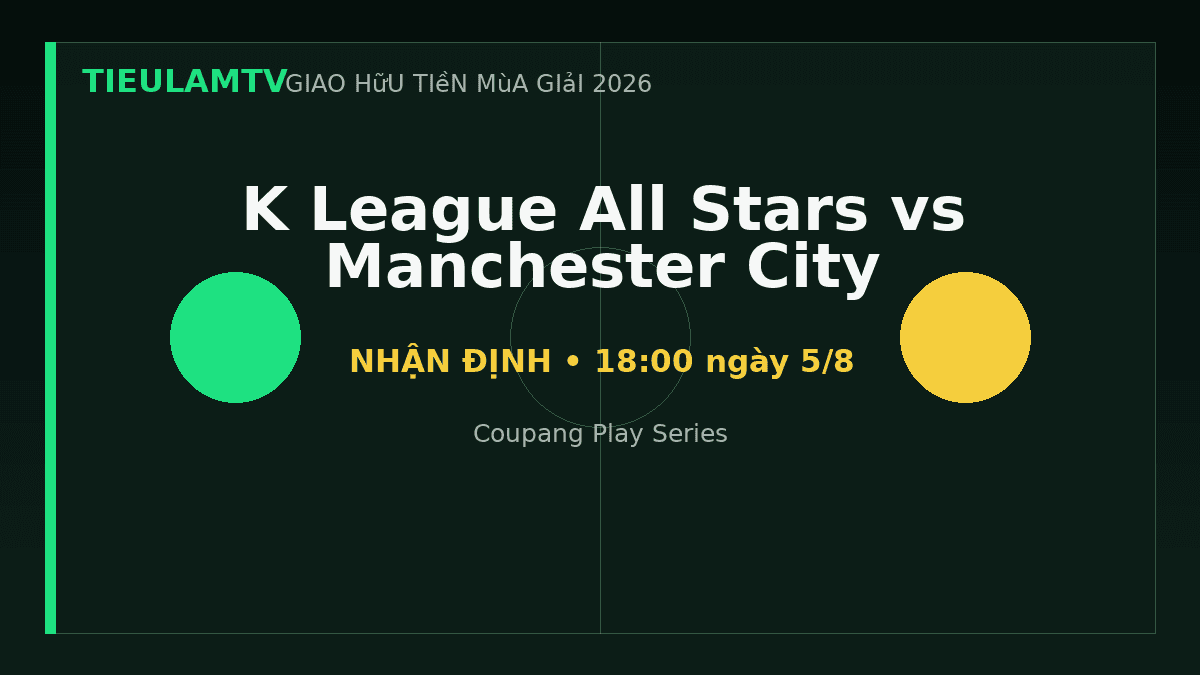 Nhận định K League All Stars vs Manchester City - TieulamTV Nhận định K League All Stars vs Manchester City - TieulamTV
