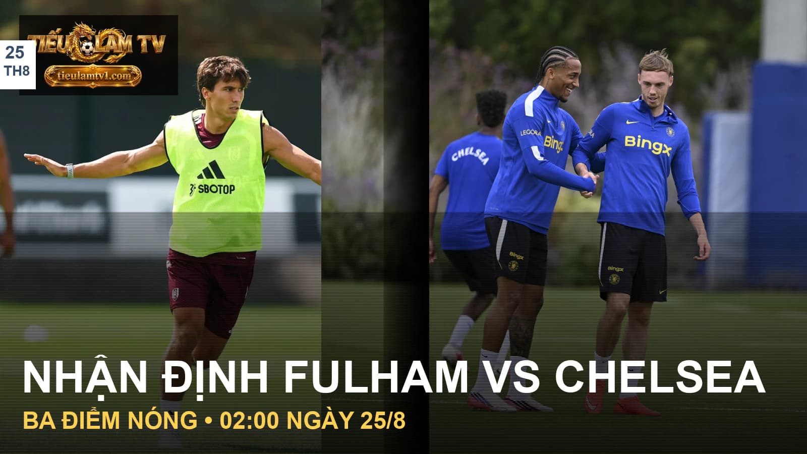 Cầu thủ Fulham và Chelsea trong ảnh tập luyện chính thức trước trận Fulham vs Chelsea Cầu thủ Fulham và Chelsea trong ảnh tập luyện chính thức trước trận Fulham vs Chelsea