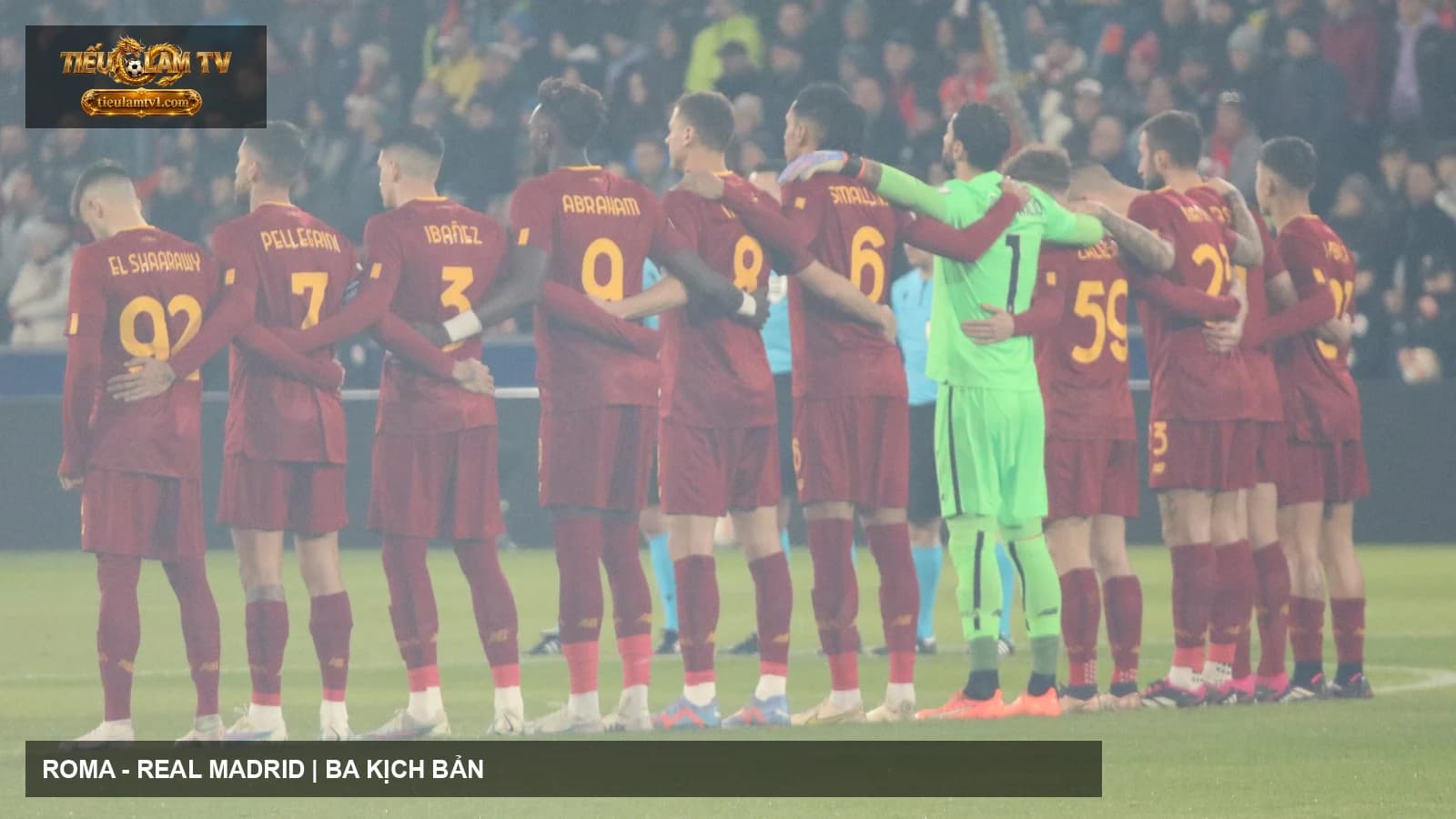 Đội hình AS Roma trước một trận đấu châu Âu Đội hình AS Roma trước một trận đấu châu Âu